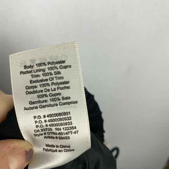 Wilfred Aritzia Buffon Black Red Stripe Crepe Jogger Pants Silk Trim Size XS - Picture 6 of 7